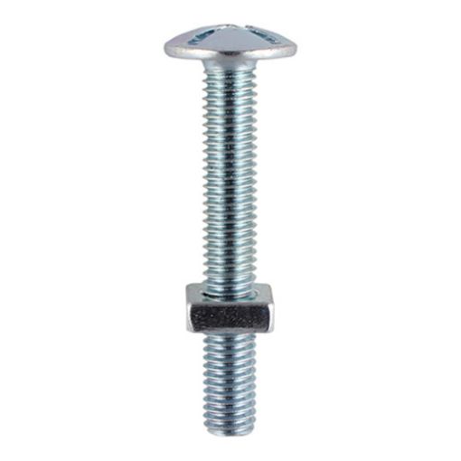 Picture of Roofing Bolt and Square Nut BZP M6 x 40 (Pack of 8)