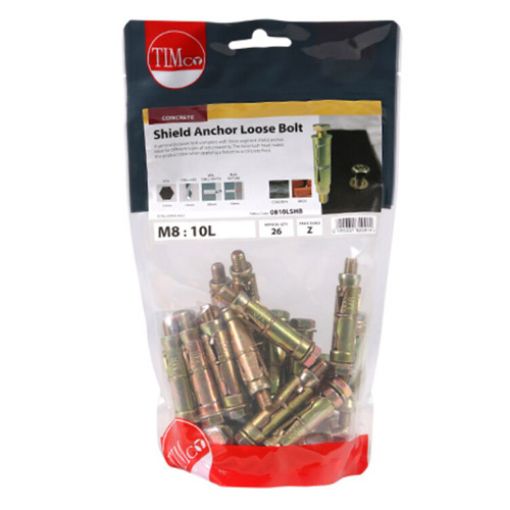 Picture of Shield Anchor Loose Bolt ZYP M8:10L (M8 x 60) (Pack of 26)