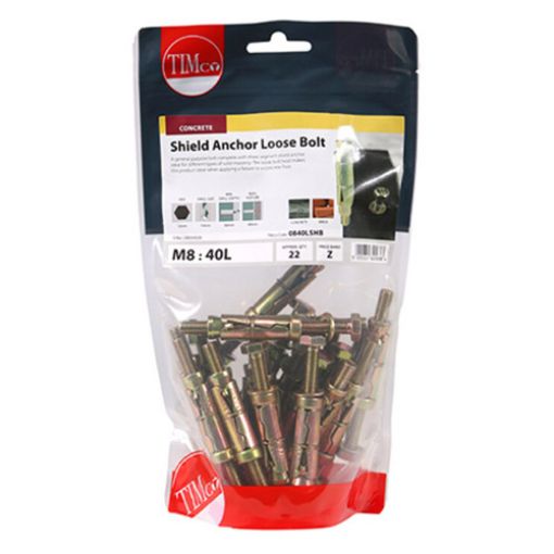 Picture of Shield Anchor Loose Bolt ZYP M8:40L (M8 x 90) (Pack of 22)