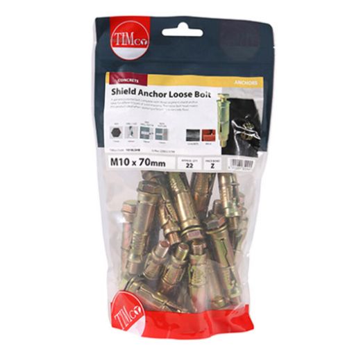 Picture of Shield Anchor Loose Bolt ZYP M10:10L (M10 x 70) (Pack of 22)