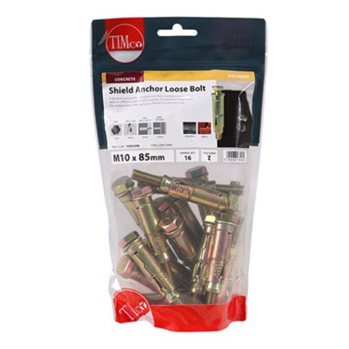 Picture of Shield Anchor Loose Bolt ZYP M10:25L (M10 x 85) (Pack of 16)