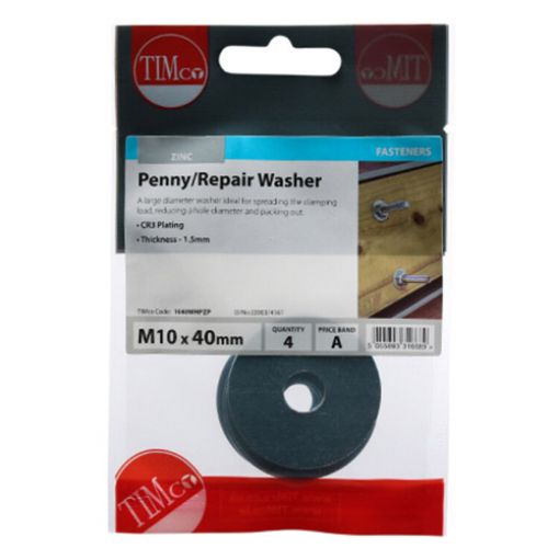 Picture of Penny Washer BZP M10 x 40 (Pack of 4)