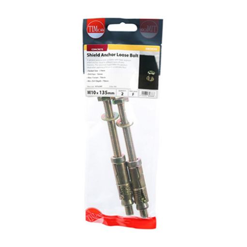 Picture of Shield Anchor Loose Bolt ZYP M10:75L (M10 x 135) (Pack of 2)