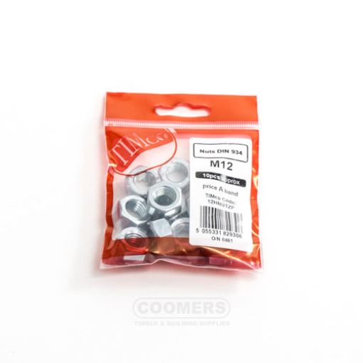 Picture of Hex Full Nut Zinc M12 (Bag of 10)