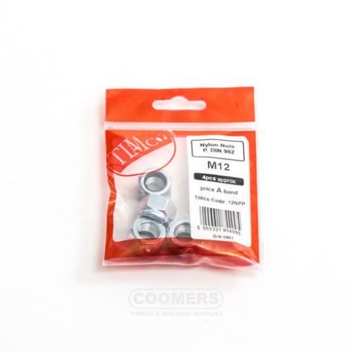 Picture of Nylon Insert Nuts Zinc M12 (Bag of 4)