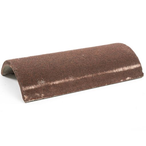 Picture of Marley 1/2 Round Ridge Dark Red Plain Concrete