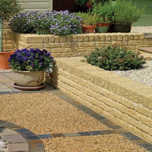 Picture of Burford Tumbled Golden Buff Walling 140 x 305 x 102mm