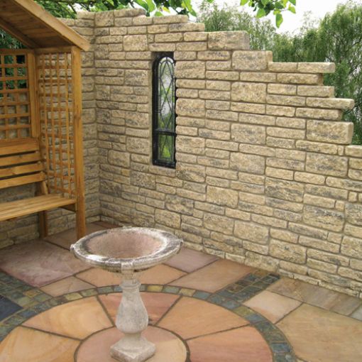 Picture of Pavestone Burford Tumbled Light Weathered Walling 65 x 305 x 102mm