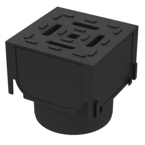 Picture of Hexdrain Corner Unit With Black Grating