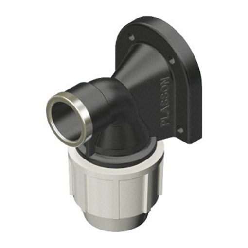 Picture of Plasson MDPE Wall Plate Elbow 25mm-3/4"