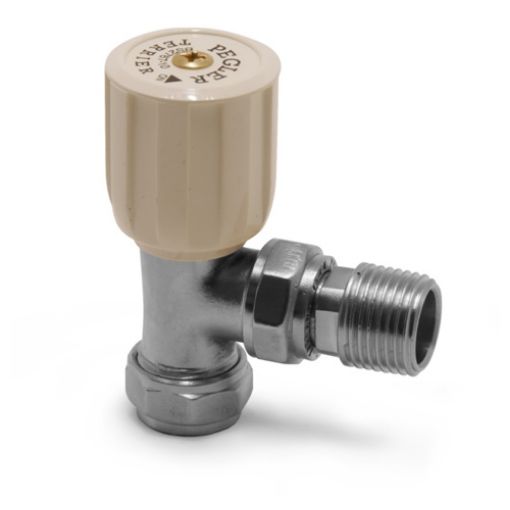 Picture of Terrier Wheelhandle Angle Radiator Valve 15mm x 1/2"