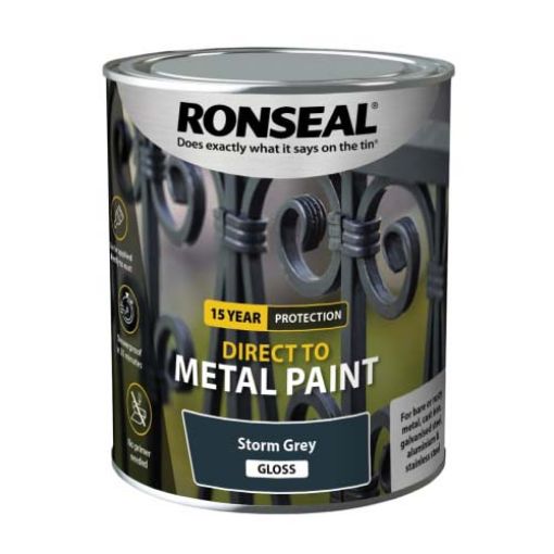 Picture of Ronseal Direct To Metal Storm Grey Gloss 750ml