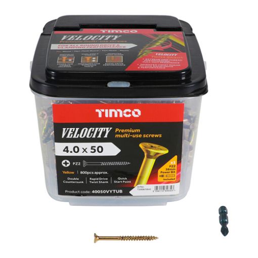 Picture of Velocity Screw PZ2 ZYP 4.0 x 50mm (Tub of 800)