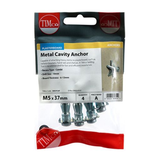Picture of Cavity Anchor BZP M5 x 37mm (Pack of 4)