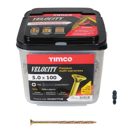 Picture of Velocity Screw PZ2 ZYP 5.0 x 100mm (Tub of 300)