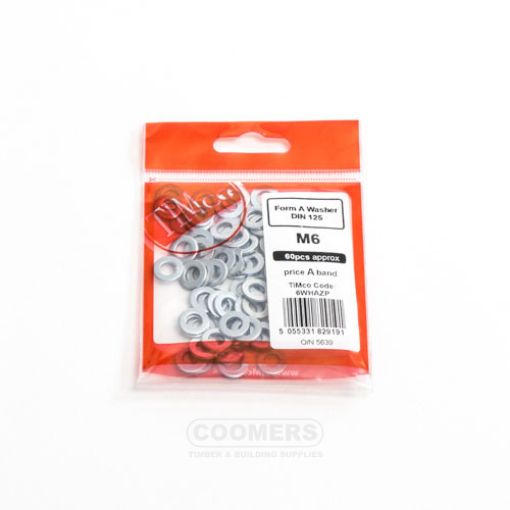 Picture of Flat Washer Zinc M6 (Bag of 60)