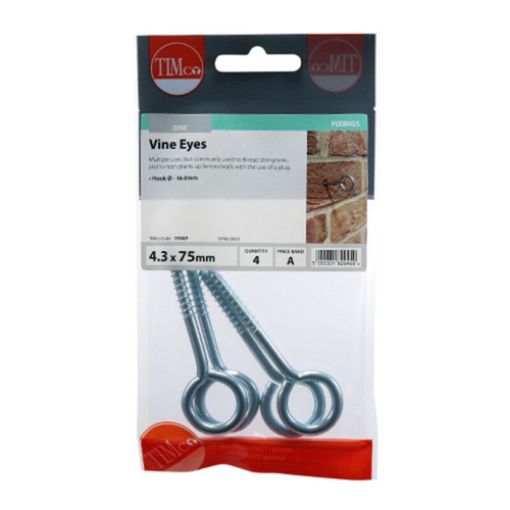 Picture of Vine Eyes - BZP 75mm (Pack of 4)