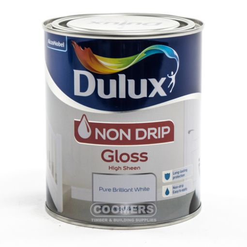 Picture of Dulux Non Drip Gloss Pure Brilliant White 750ml