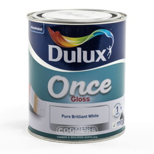 Picture of Dulux Once Gloss Pure Brilliant White 750ml
