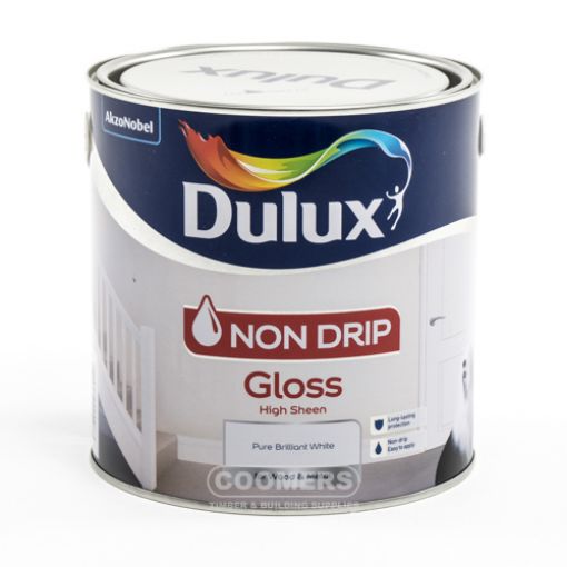 Picture of Dulux Non Drip Gloss Pure Brilliant White 2.5Ltr