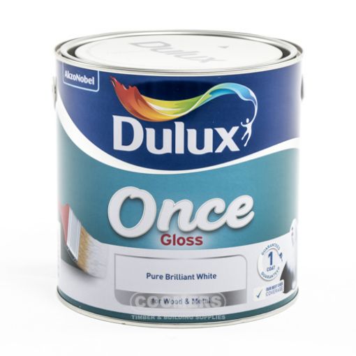 Picture of Dulux Once Gloss Pure Brilliant White 2.5Ltr