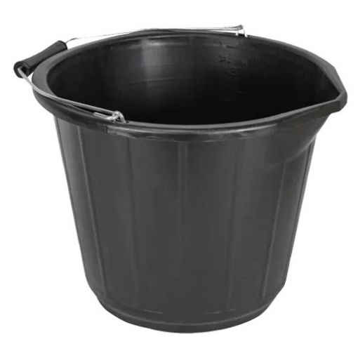 Picture of Faithfull Builders Bucket Black 14Ltr
