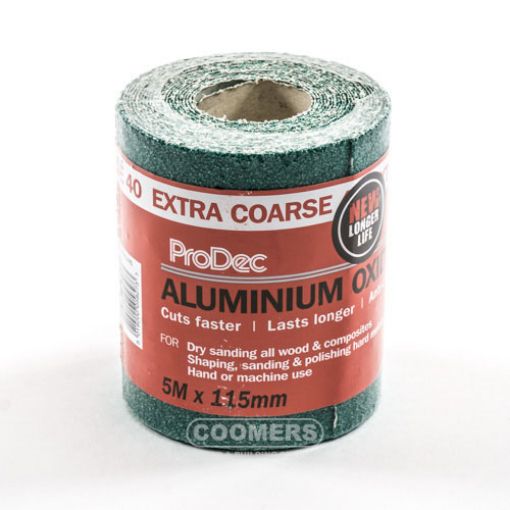 Picture of Prodec Aluminium Oxide Paper P40 Grit 5Mtr