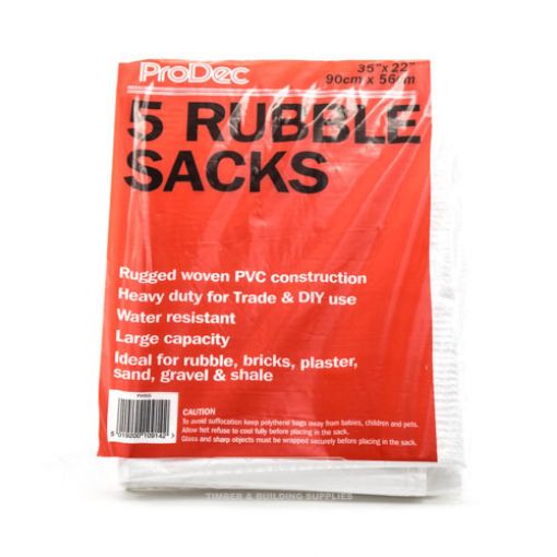 Picture of Prodec Woven PVC Rubble Sacks (Pack of 5)