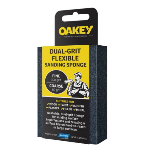Picture of Oakey Dual-Grit Flexible Sanding Sponge Fine/Coarse