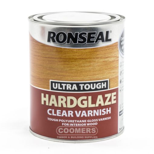 Picture of Ronseal Ultra Tough Hardglaze Varnish Gloss Clear 750ml