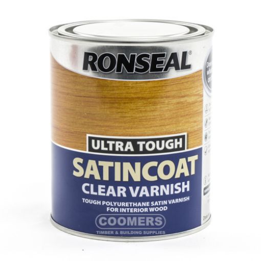 Picture of Ronseal Ultra Tough Satincoat Varnish Satin Clear 750ml