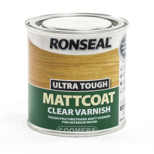 Picture of Ronseal Ultra Tough Mattcoat Varnish Matt Clear 250ml