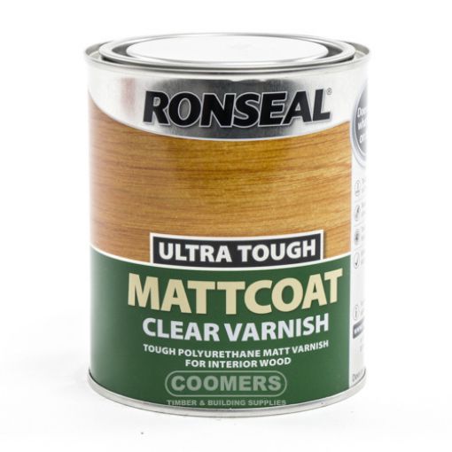 Picture of Ronseal Ultra Tough Mattcoat Varnish Matt Clear 750ml