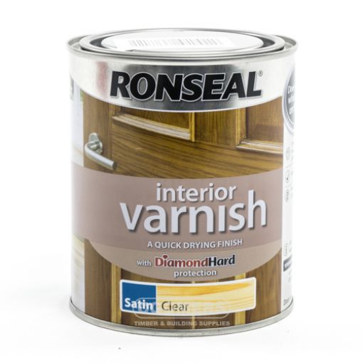 Picture of Ronseal Interior Varnish Satin Clear 750ml