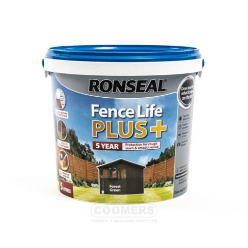Picture of Ronseal Fence Life Plus+ Forest Green 5Ltr