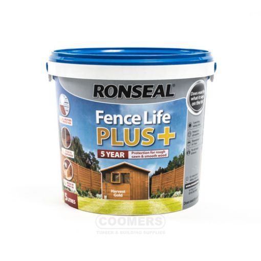 Picture of Ronseal Fence Life Plus+ Harvest Gold 5Ltr