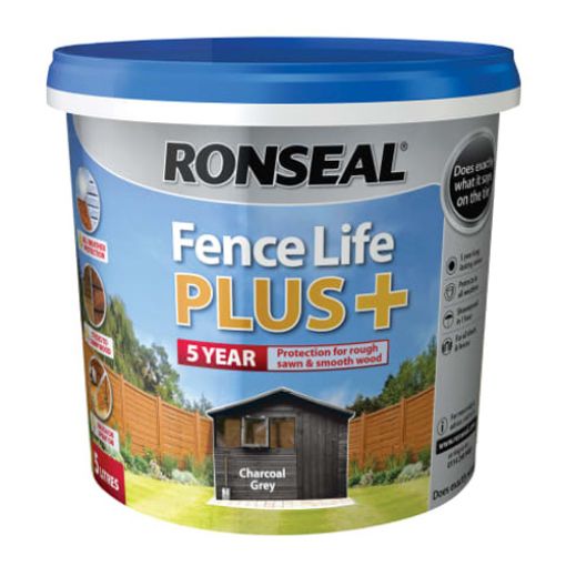 Picture of Ronseal Fence Life Plus+ Charcoal Grey 5Ltr