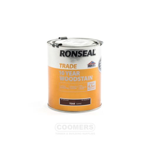 Picture of Ronseal Trade 10 Year Woodstain Teak 750ml