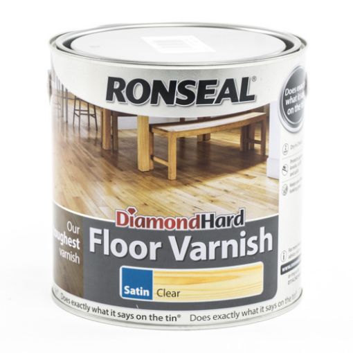 Picture of Ronseal Diamond Hard Floor Varnish Satin 2.5Ltr
