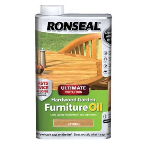 Picture of Ultimate Protection Hardwood Garden Furniture Oil Natural 500ml