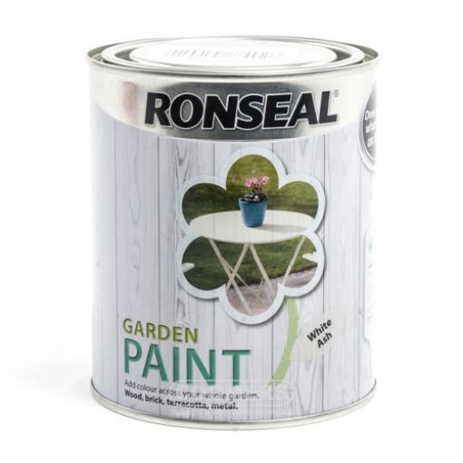 Picture of Ronseal Garden Paint White Ash 750ml