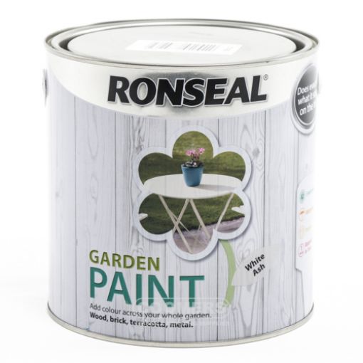 Picture of Ronseal Garden Paint White Ash 2.5Ltr