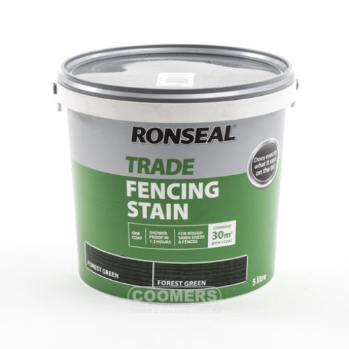 Picture of Ronseal Trade Fencing Stain Forest Green 5Ltr