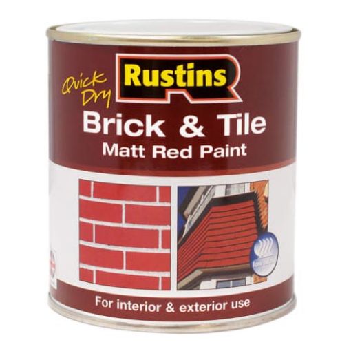 Picture of Rustins Quick Dry Brick and Tile Paint Matt Red 1Ltr