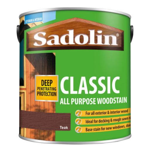 Picture of Sadolin Classic All Purpose Woodstain Teak 2.5Ltr