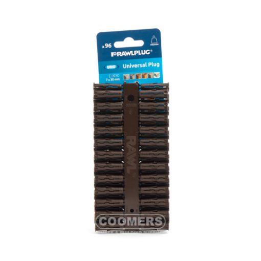 Picture of Rawlplug Brown Uno Plug 7 x 30mm (Pack of 96)