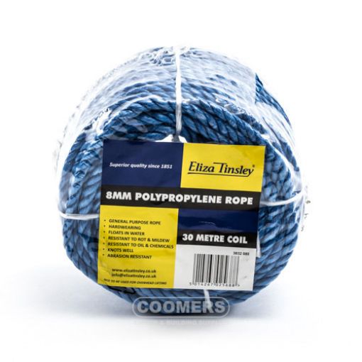 Picture of Eliza Tinsley Blue Polypropylene Rope 8mm x 30Mtr