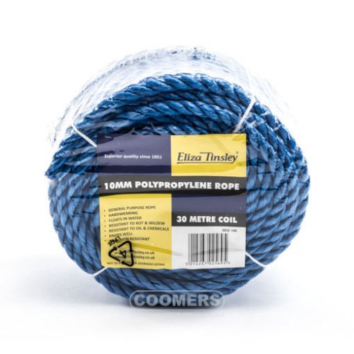Picture of Eliza Tinsley Blue Polypropylene Rope 10mm x 30Mtr
