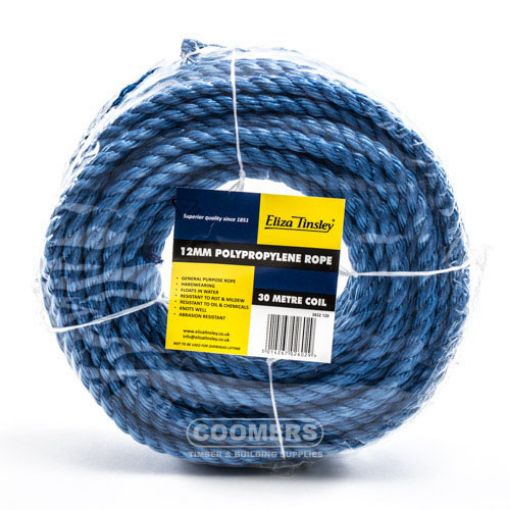 Picture of Eliza Tinsley Blue Polypropylene Rope 12mm x 30Mtr