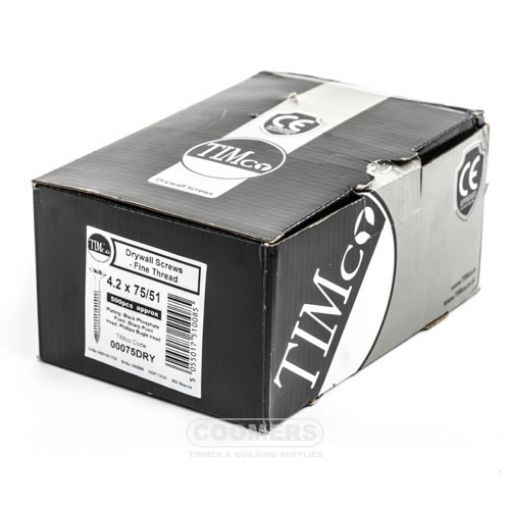 Picture of TIMco Drywall Screw 4.2 x 75mm Fine Thread (Box of 500)